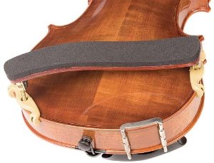 Kun Bravo 4/4 Violin Shoulder Rest - Hardwood with Brass Fittings